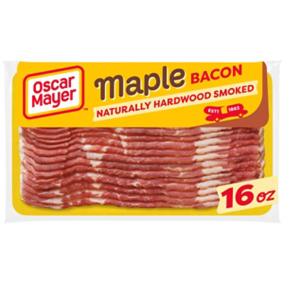 Oscar Mayer Naturally Hardwood Smoked Maple Bacon Slices - 16 Oz - Image 1