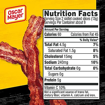 Oscar Mayer Original Center Cut Bacon for a Low Carb Lifestyle Pack - 12 Oz - Image 6