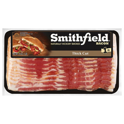 Smithfield Naturally Hickory Smoked Thick Cut Bacon - 16 Oz