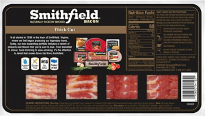 Smithfield Naturally Hickory Smoked Thick Cut Bacon - 16 Oz - Image 6