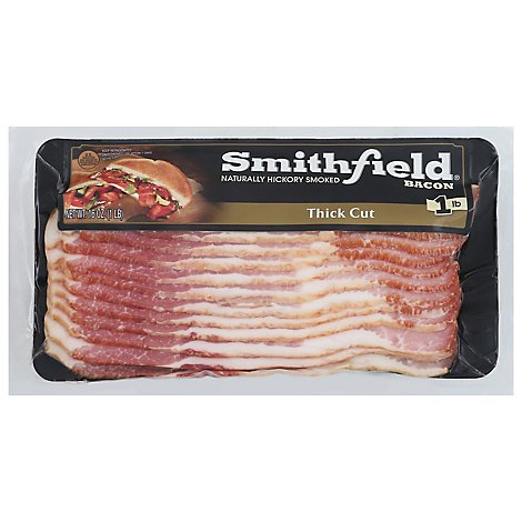 Smithfield Naturally Hickory Smoked Bacon Thick Cut - 16 Oz
