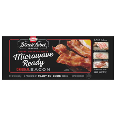 Hormel Black Label Microwave Ready Original Bacon - 12 Oz.