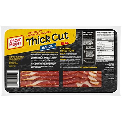 Oscar Mayer Naturally Hardwood Smoked Thick Cut Bacon Slices - 16 Oz - Image 9