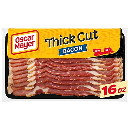 Oscar Mayer Naturally Hardwood Smoked Thick Cut Bacon Slices - 16 Oz - Image 1
