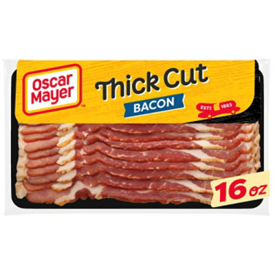 Oscar Mayer Naturally Hardwood Smoked Thick Cut Bacon Slices - 16 Oz