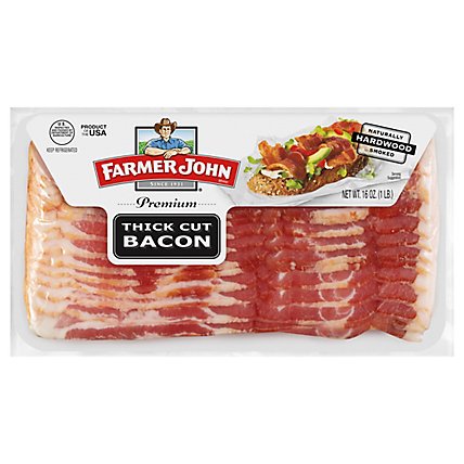Farmer John Smoked Thick Sliced Bacon - 16 Oz. - Image 1
