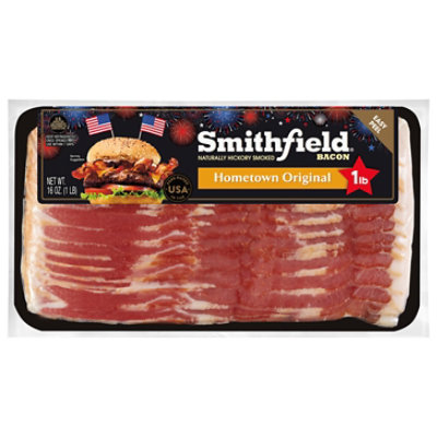 Smithfield Hometown Original Naturally Hickory Smoked Bacon - 16 Oz