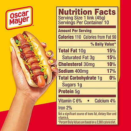 Oscar Mayer Classic Uncured Wieners Hot Dogs Pack - 10 Count - Image 8