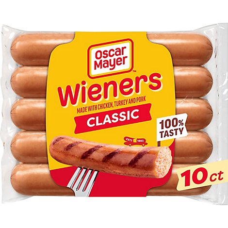 Oscar Mayar Classic Uncured Wieners Hot Dogs - 10 Count - 16 Oz.