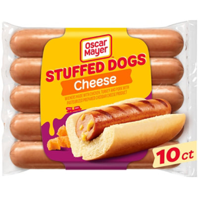 Oscar Mayer Uncured Cheese Hot Dogs Pack - 10 Count - Image 1