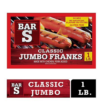 Bar-S Franks Jumbo - 16 Oz - Image 1