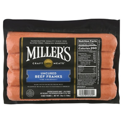 Millers Beef Franks Colossal - 28 Oz - Image 3
