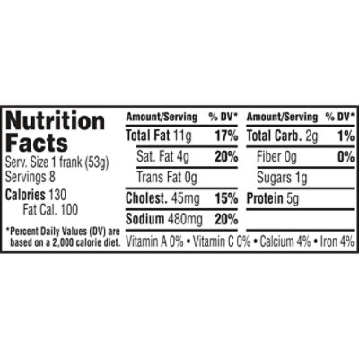 Ball Park Bun Length Classic Hot Dogs - 8 ct - Image 3