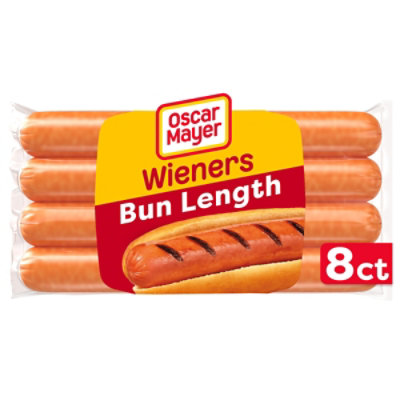 Oscar Mayer Bun-Length Wieners Hot Dogs 8 Count