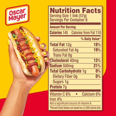 Oscar Mayer Bun Length Wieners Hot Dogs Pack - 8 Count - Image 5