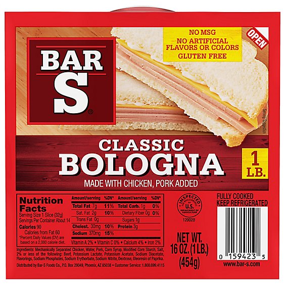Bar-S Bologna Original - 16 Oz
