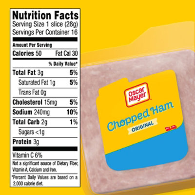 Oscar Mayer Chopped Ham & Water Product Sliced Lunch Meat Pack - 16 Oz - Image 6