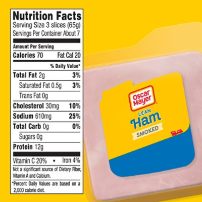Oscar Mayer Lean Smoked Ham Sliced Lunch Meat 16 Oz - Image 6