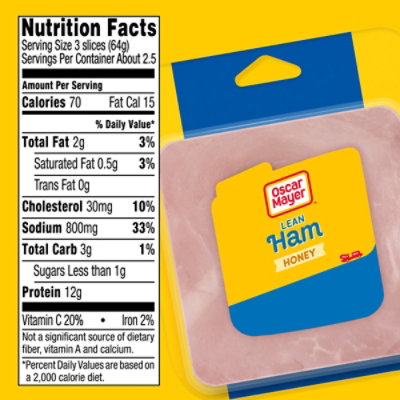 Oscar Mayer Lean Honey Ham Water Added Sliced Lunch Meat - 6 Oz - Image 6