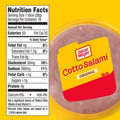 Oscar Mayer Cotto Salami Made with Chicken And Beef Pork Added Sliced Lunch Meat Pack - 16 Oz - Image 7