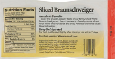 Jones Dairy Farm Braunschweiger Sliced - 8 Oz - Image 6