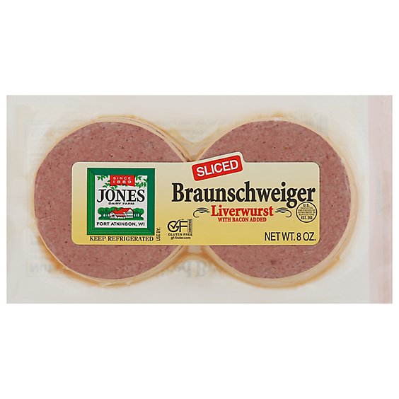 Jones Dairy Farm Braunschweiger Sliced - 8 Oz