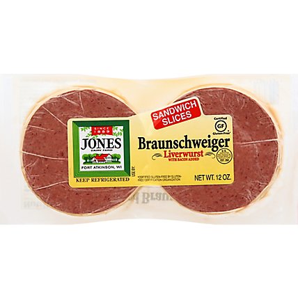 Jones Dairy Farm Braunschweiger With Bacon Added Sandwich Slices - 12 Oz - Image 2