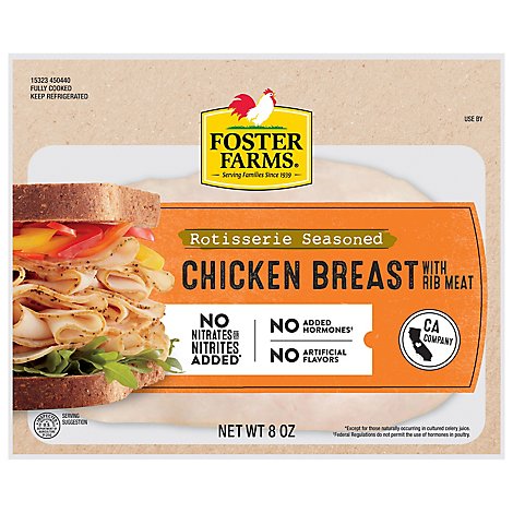Foster Farms Chicken Breast Oven Roasted Sliced - 10 Oz