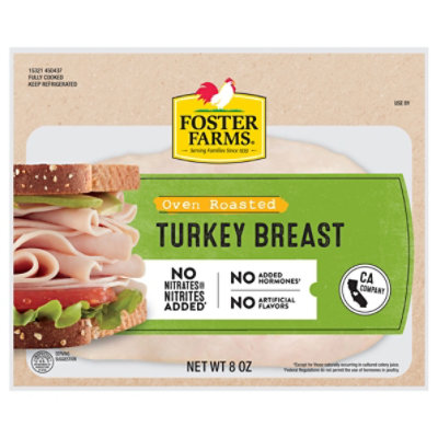 Foster Farms Turkey Breast Oven Roasted Sliced - 8 Oz