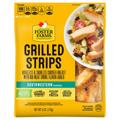 Foster Farms Chicken Breast Strips Southwestern Seasoned - 6 Oz - Image 1