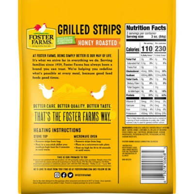 Foster Farms Chicken Breast Strips Honey Roasted - 6 Oz - Image 7