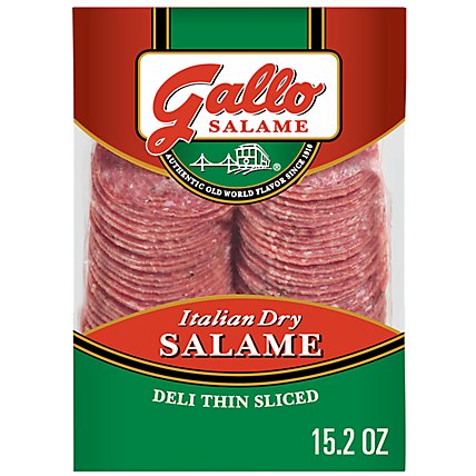 Gallo Salame Deli Thin Sliced Italian Dry Salame - 15.2 Oz - Image 1