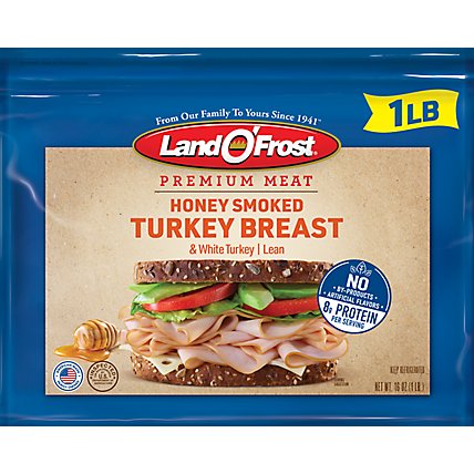Land O Frost Premium Turkey Breast Honey Smoke - 16 Oz - Image 2