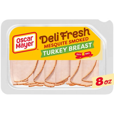 Oscar Mayer Deli Fresh Mesquite Smoked Turkey Breast Sliced Lunch Meat Tray - 8 Oz
