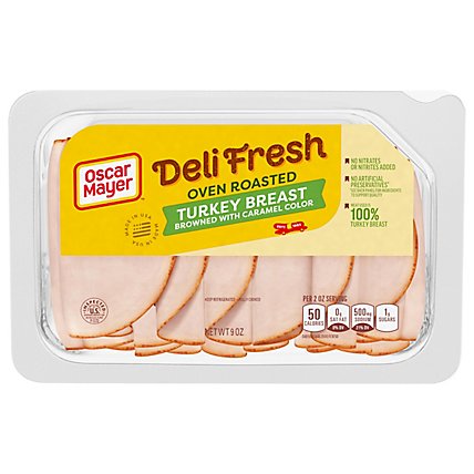 Oscar Mayer Deli Fresh Oven Roasted Turkey Breast for a Low Carb Lifestyle Tray - 9 Oz - Image 1