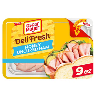 Oscar Mayer Deli Fresh Honey Uncured Ham Sliced Lunch Meat Tray - 9 Oz - Image 1