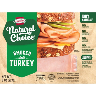 Hormel Natural Choice Turkey Deli Smoked Sliced - 8 Oz - Image 1