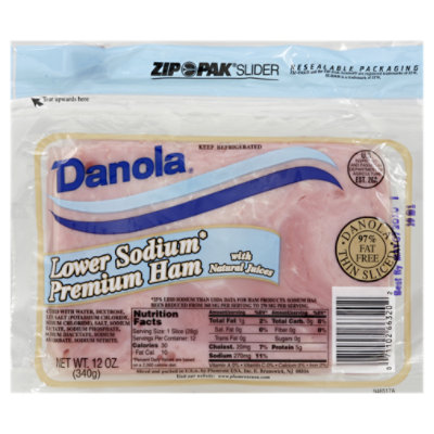 Danola Ham Premium Lower Sodium - 12 Oz