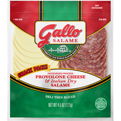 Gallo Salame Provolone and Italian Dry Salame Snack Pack - 4.5 Oz - Image 1