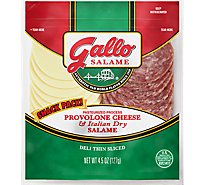 Gallo Salame Provolone and Italian Dry Salame Snack Pack - 4.5 Oz