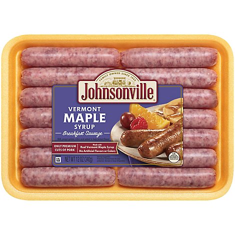 Johnsonville Vermont Maple Syrup Breakfast Sausage - 12 Oz.