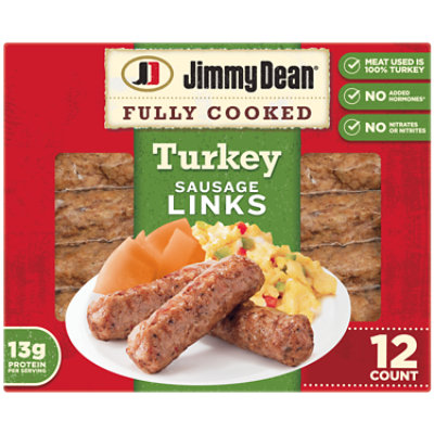 Jimmy Dean Fully Cooked Turkey Sausage Links 12 Count - 9.6 Oz - Image 1