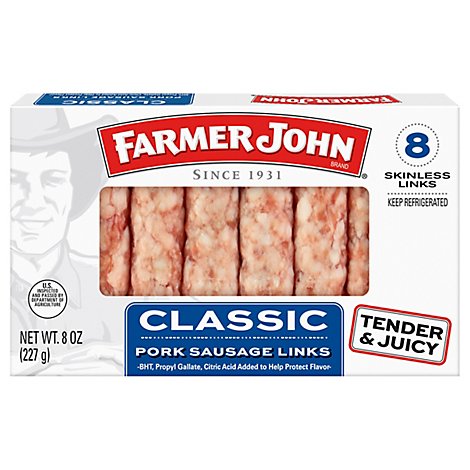 Farmer John Sausage Pork Links Original - 8 Oz