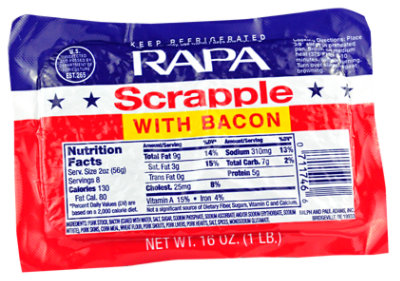 Rapa Scrapple With Bacon - 16 Oz - Image 1