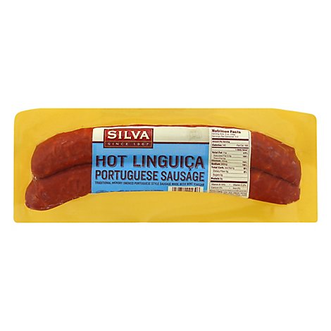 Silva Sausage Linguica Hot Hickory Smoked - 13 Oz