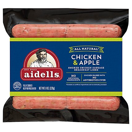 Aidells Smoked Chicken Sausage Breakfast Links Chicken Apple 10 Count - 8 Oz - Image 3