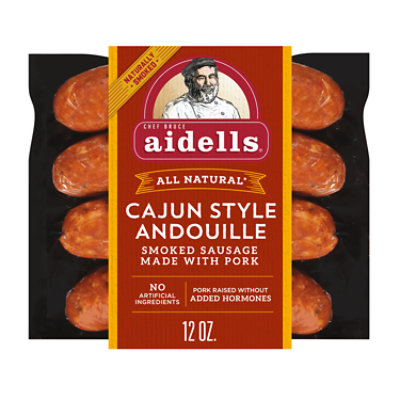 Aidells Cajun Style Andouille Smoked Pork Sausage Links 4 Count - 12 Oz - Image 1