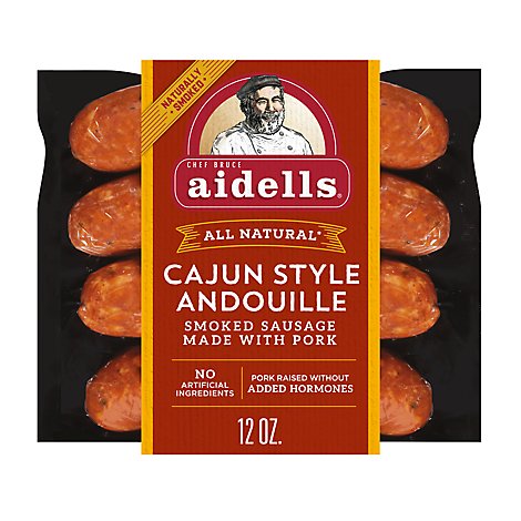 Aidells Cajun Style Andouille Smoked Pork Sausage Links 4 Count - 12 Oz