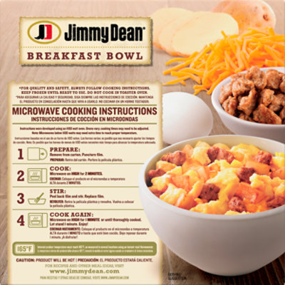 Jimmy Dean Sausage Egg & Cheese Frozen Breakfast Bowl - 7 Oz - Image 5