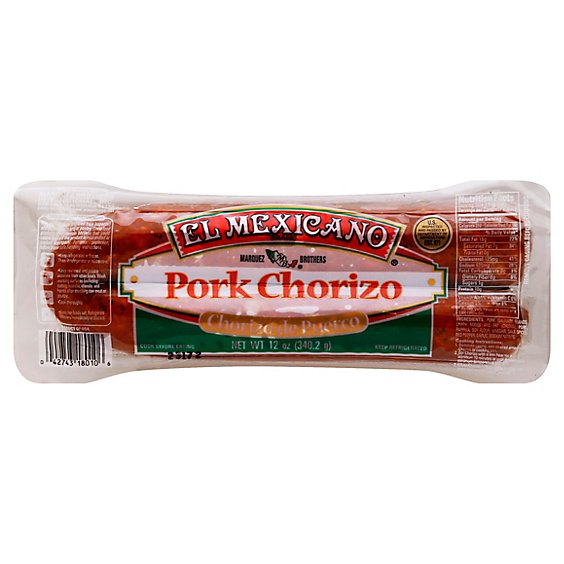 El Mexicano Chorizo Pork - 12 Oz